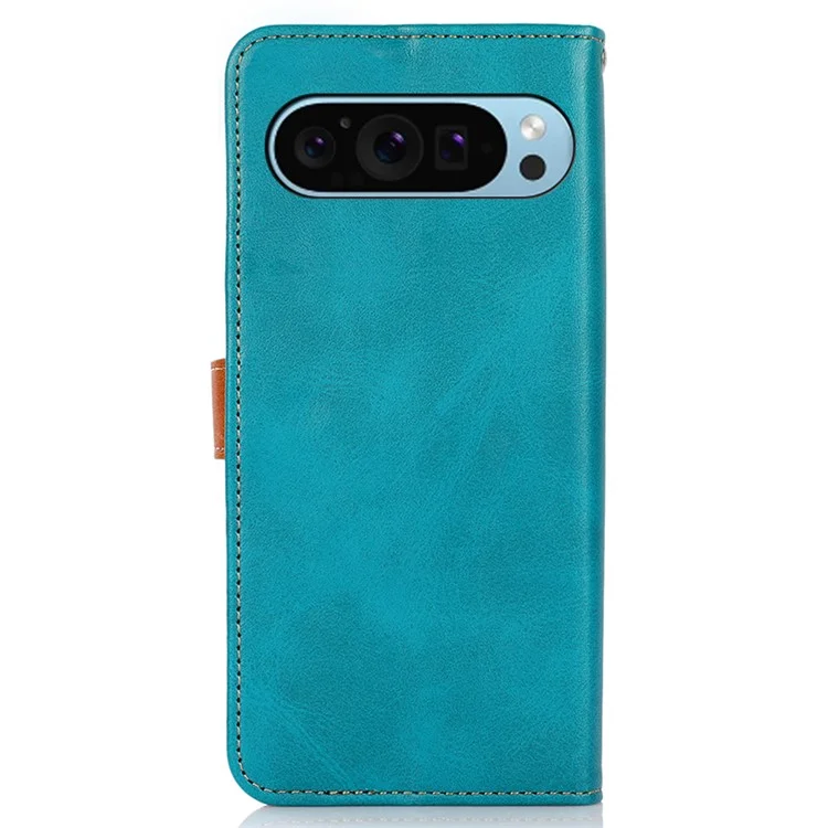 KHAZNEH Per Google Pixel 9 / Pixel 9 Pro Custodia Magnetica Flip in Pelle PU Supporto per Cellulare - Blu