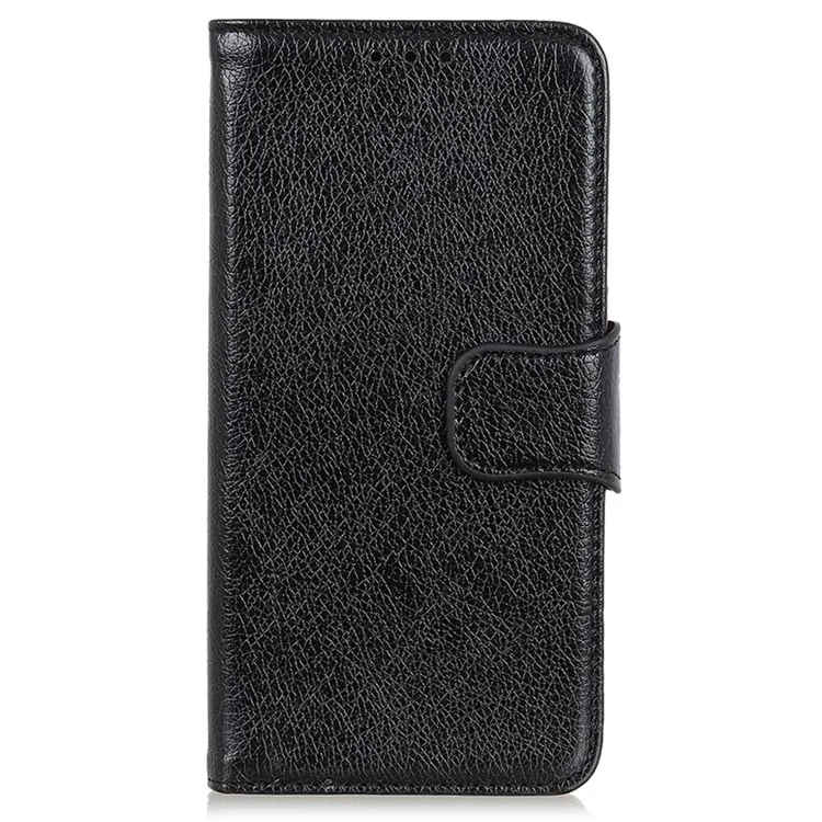 Funda para Google Pixel 9 Pro XL Ranura para Tarjeta Soporte Piel Nappa Texturizada Cubierta de Teléfono - Negro