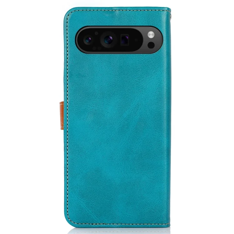 KHAZNEH Para Google Pixel 9 Pro XL Funda Magnética Flip PU Leather Stand Funda Protectora - Azul