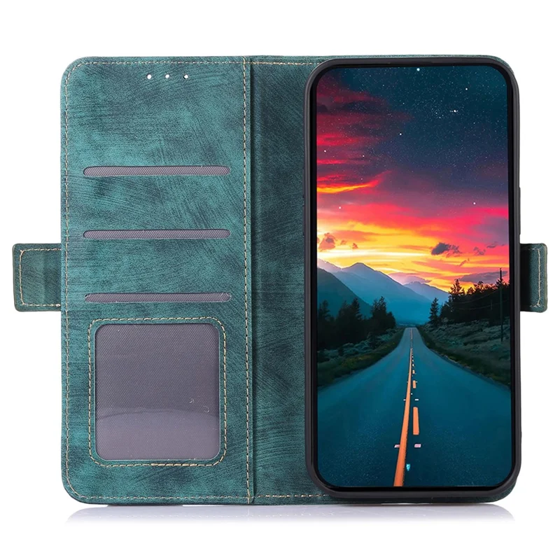 ABEEL For iPhone 13 Pro Phone Case Retro Texture PU Leather Wallet Phone Protective Cover - Green
