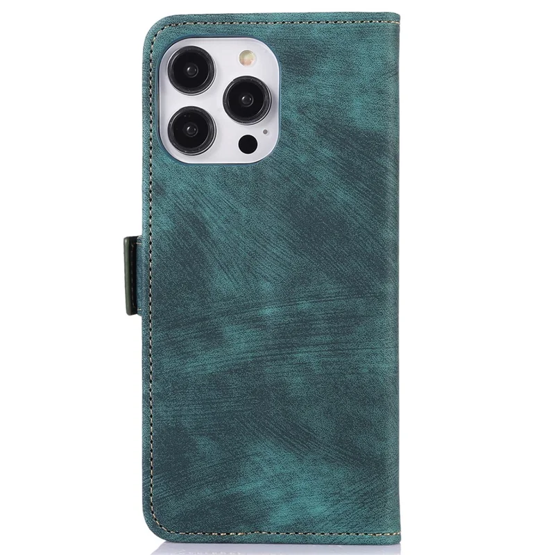 ABEEL For iPhone 13 Pro Phone Case Retro Texture PU Leather Wallet Phone Protective Cover - Green