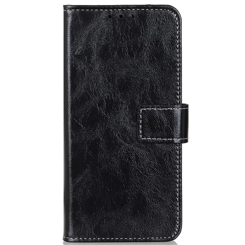Para Motorola Moto G24 Power Carcasa de Teléfono Antirrascado con Soporte de Billetera - Negro