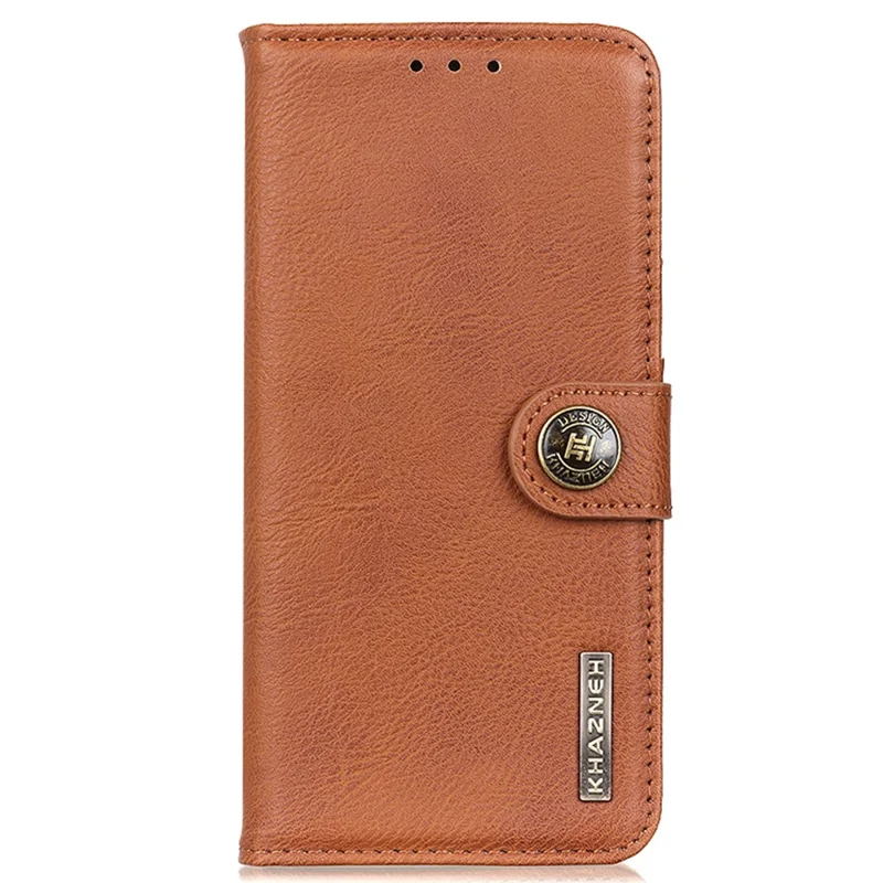 KHAZNEH For Motorola Moto G24 Power Cowhide Texture Phone Case Leather Wallet Cover - Brown