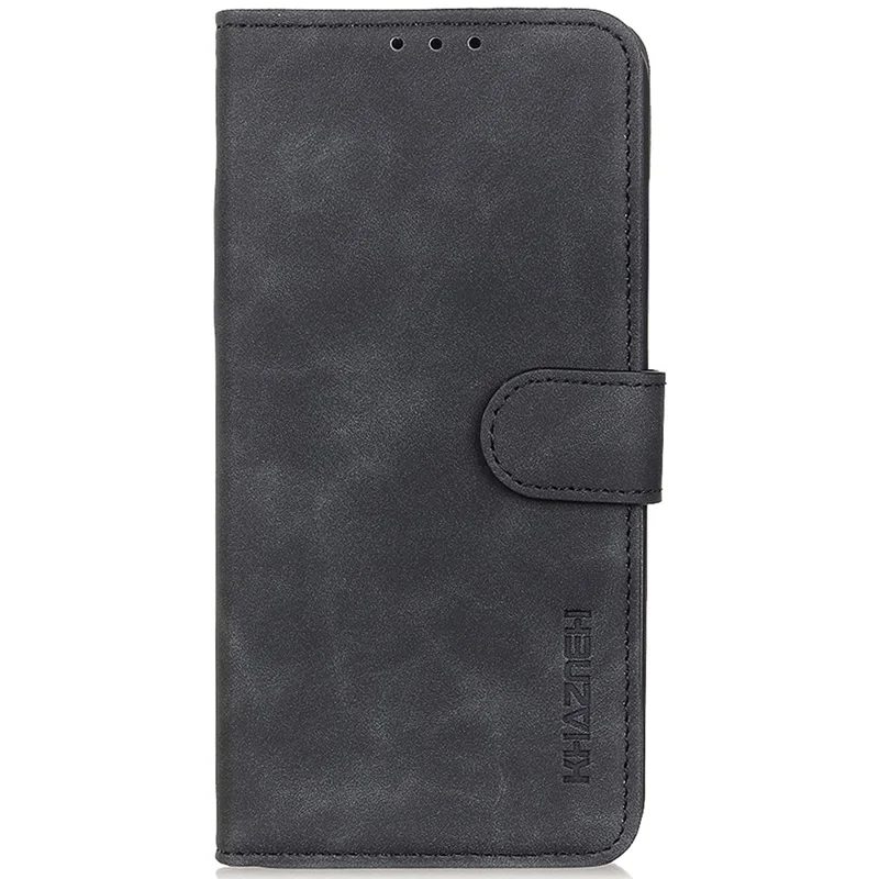 KHAZNEH para Motorola Moto G24 Power Funda Funda de Teléfono de Cuero PU Soporte de Teléfono Retro - Negro