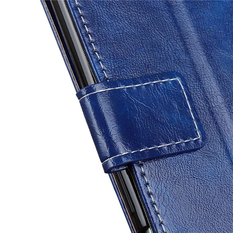 For OnePlus 12R 5G / Ace 3 5G Wallet Case Retro PU Leather Cell Phone Shell - Blue
