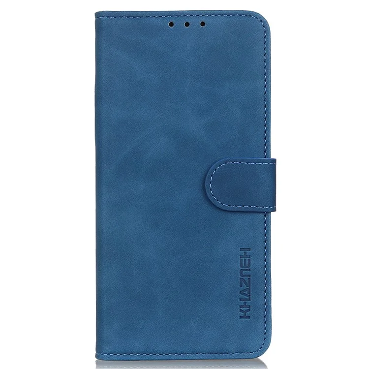 KHAZNEH For OnePlus 12R 5G / Ace 3 5G Case Retro PU Leather Wallet Stand Phone Protection Cover - Blue