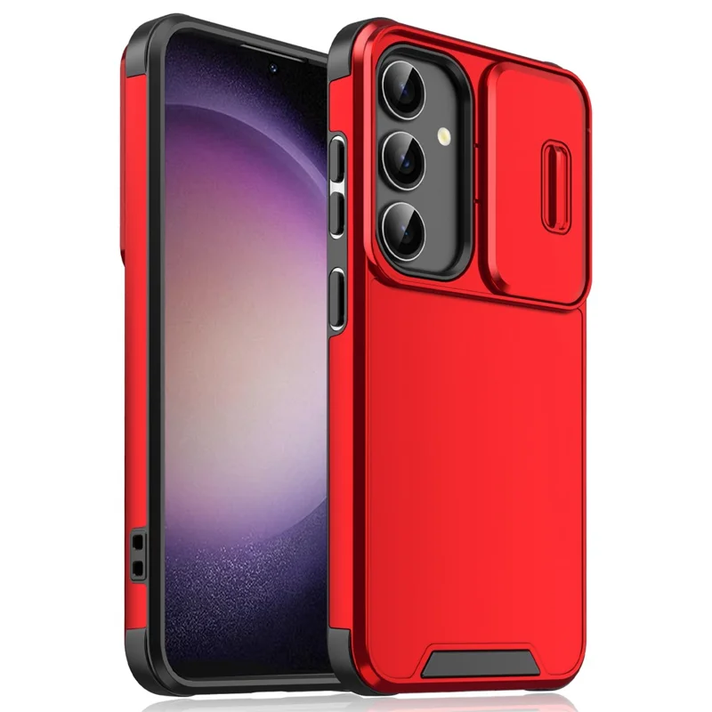 For Samsung Galaxy A54 5G Case PC+TPU Phone Cover with Slide Camera Protection - Red