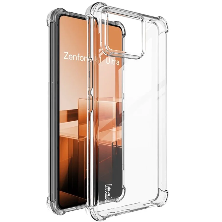 IMAK pour Asus Zenfone 11 Ultra 5G Étui transparent - Étui de protection en TPU avec coins airbag anti-chute - Transparent
