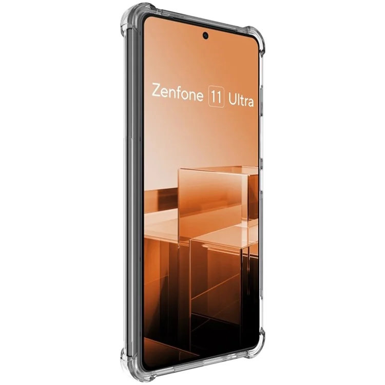 IMAK pour Asus Zenfone 11 Ultra 5G Étui transparent - Étui de protection en TPU avec coins airbag anti-chute - Transparent