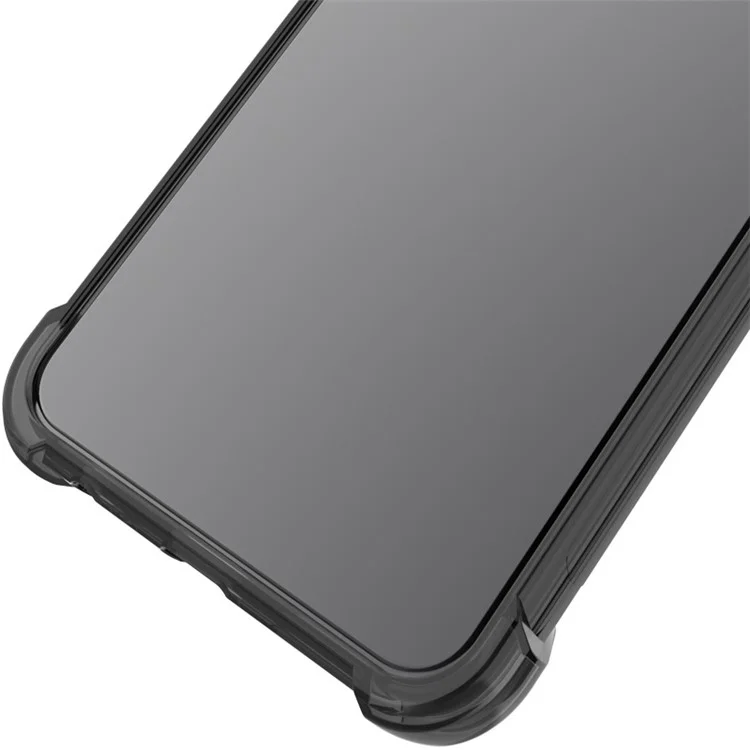 IMAK Pour Asus Zenfone 11 Ultra 5G Coque Transparente Airbag Coin Protection contre les Chutes Coque TPU Téléphone - Noir Transparent