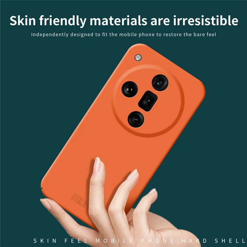 MOFI JK Qin Series For Oppo Find X7 Ultra Slim Case Matte TPU+Acrylic Phone Back Shell - Grey