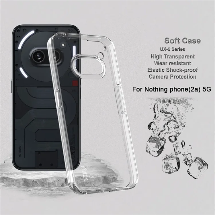 IMAK UX-5 Series For Nothing Phone (2a) Anti-Scratch Clear TPU Phone Case Anti-Drop Phone Cover - Transparent