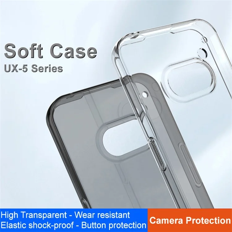 IMAK UX-5 Series For Nothing Phone (2a) Anti-Scratch Clear TPU Phone Case Anti-Drop Phone Cover - Transparent