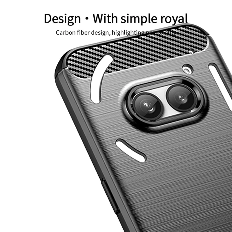 MOFI JK TPU Series-1 For Nothing Phone (2a) Plus / Phone (2a) Cell Phone Cases Shock-Absorbent Brushed Cover - Black