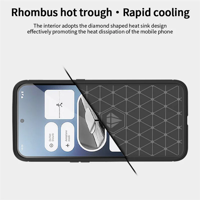 MOFI JK TPU Series-1 For Nothing Phone (2a) Plus / Phone (2a) Cell Phone Cases Shock-Absorbent Brushed Cover - Black