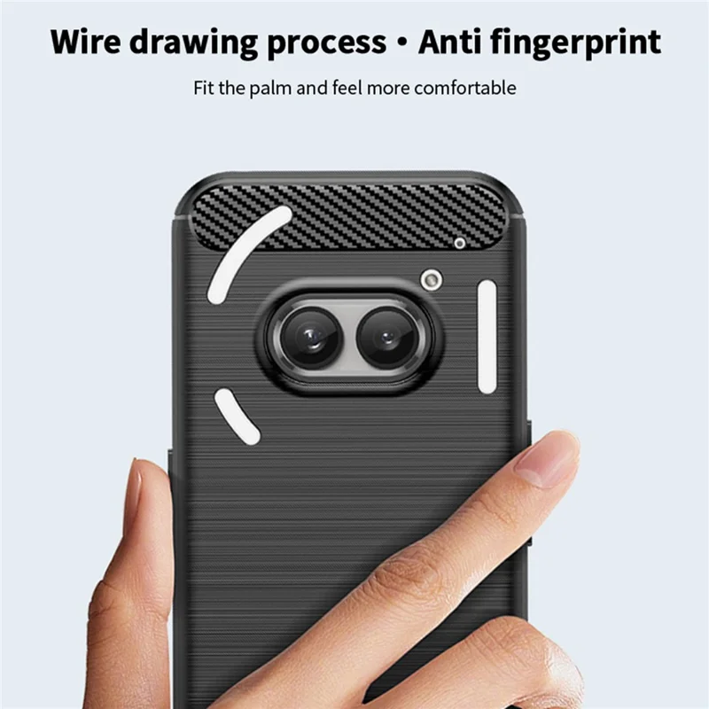 MOFI JK TPU Series-1 For Nothing Phone (2a) Plus / Phone (2a) Cell Phone Cases Shock-Absorbent Brushed Cover - Black