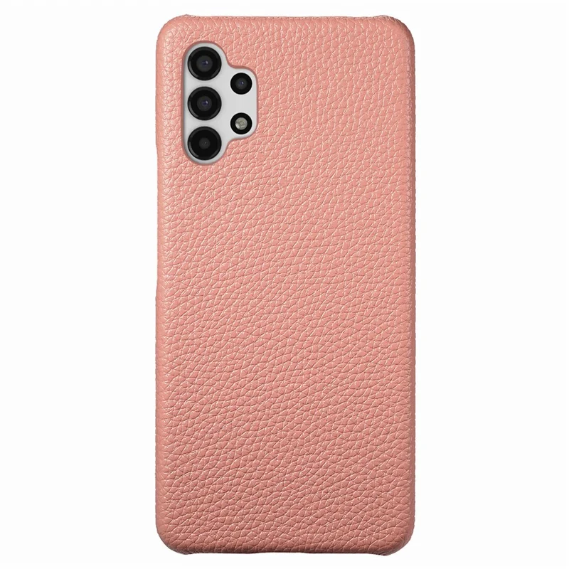 Coque pour Samsung Galaxy A13 4G Y1, texture de peau de litchi, en cuir PU+PC, résistante aux chocs, couleur rose