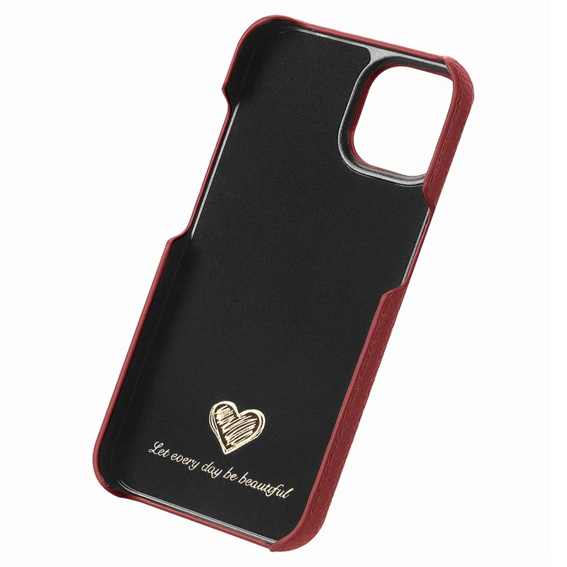 Y1 For iPhone 14 Plus Case Anti-scratch Litchi Texture PU Leather Coated PC Phone Cover - Vermelho