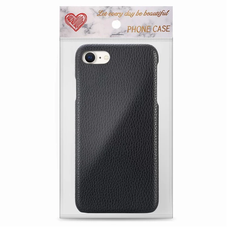 Y1 Pour Iphone 7 / 8 / SE (2020) / SE (2022) Case de Texture Litchi pu en Cuir PU Revêtement de Téléphone PC Revêtu - Noir