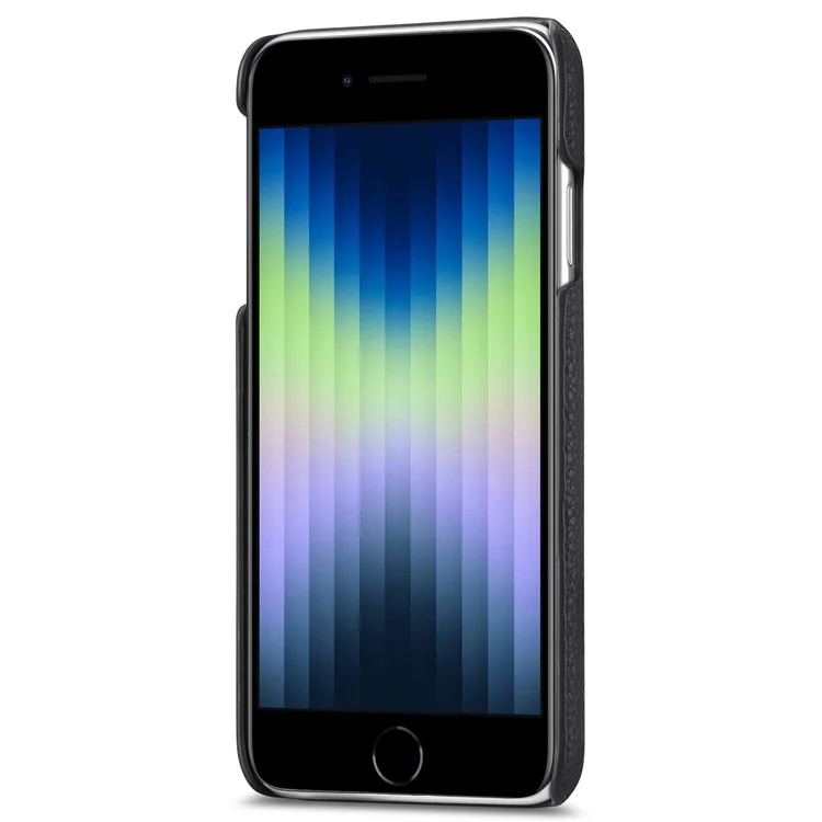 Y1 Pour Iphone 7 / 8 / SE (2020) / SE (2022) Case de Texture Litchi pu en Cuir PU Revêtement de Téléphone PC Revêtu - Noir