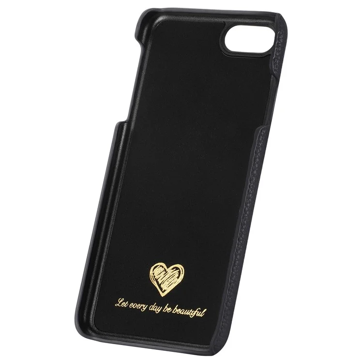Y1 Pour Iphone 7 / 8 / SE (2020) / SE (2022) Case de Texture Litchi pu en Cuir PU Revêtement de Téléphone PC Revêtu - Noir