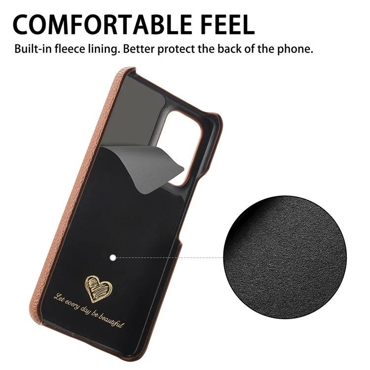 Y1 Für Samsung Galaxy A52 4G / 5G / A52s 5G Telefonschutzgehäuse PU-Leder Telefonhülle Litchi-Textur-Design - Braun