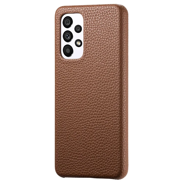 Y1 Für Samsung Galaxy A52 4G / 5G / A52s 5G Telefonschutzgehäuse PU-Leder Telefonhülle Litchi-Textur-Design - Braun