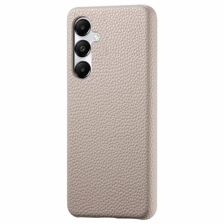 Y1 Per Samsung Galaxy A35 5G Custodia Texture Litchi Pelle+PC Back Cover - Grigio Kaki
