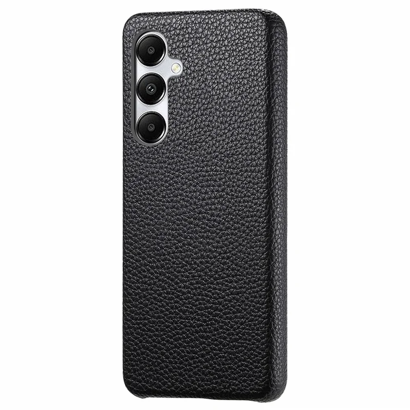Y1 Für Samsung Galaxy A35 5G Hülle Litchi Textur Leder+PC Rückseite - Schwarz