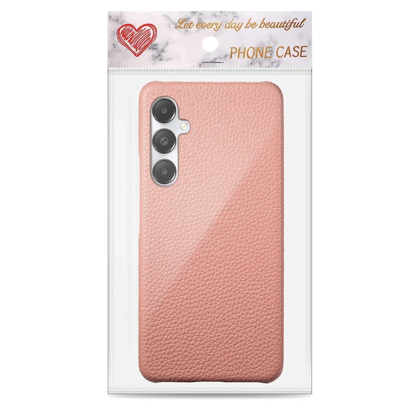 Y1 Hülle für Samsung Galaxy A35 5G, Litchi-Textur Leder+PC Rückseite - Pink