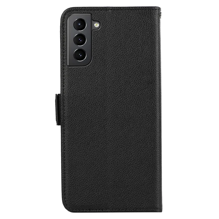ABEEL Für Samsung Galaxy S21 5G / 4G Wallet Case RFID-Blockierung PU-Leder Handyhülle - Schwarz