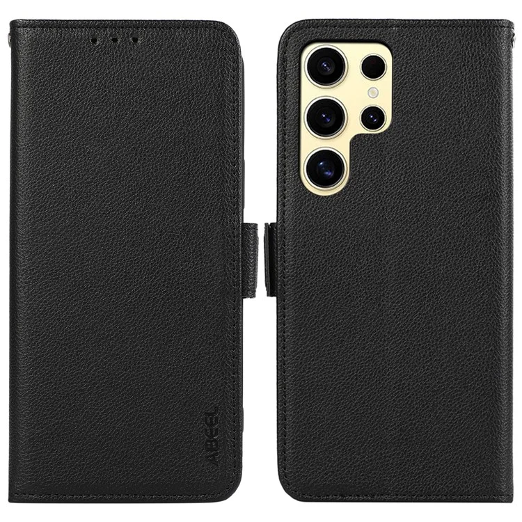 ABEEL Pour Samsung Galaxy S22 Ultra 5G Étui Antichoc Blocage RFID Housse de Téléphone - Noir