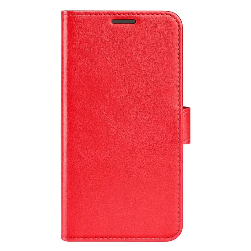For Realme C67 4G Case TPU+PU Leather Phone Protective Flip Cover Crazy Horse Texture - Red