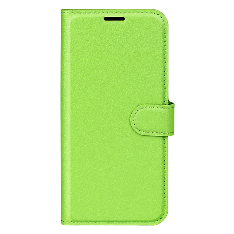 For Realme C67 4G Litchi Texture PU Leather Wallet Case Shockproof Cell Phone Cover - Green
