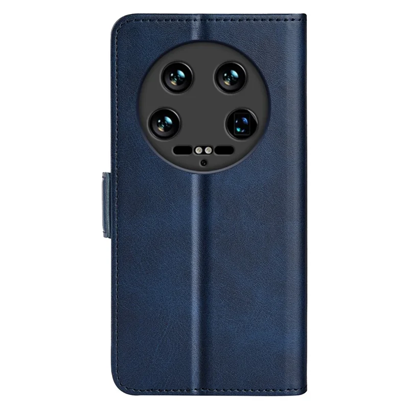 For Xiaomi 14 Ultra Phone Cover Magnetic Clasp Leather Phone Case with Wallet - Blue