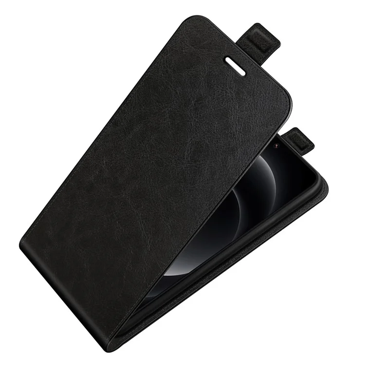 Per Xiaomi 14 Ultra Case PU Leather Protective Vertical Flip Phone Cover con Porta Carte - Nero