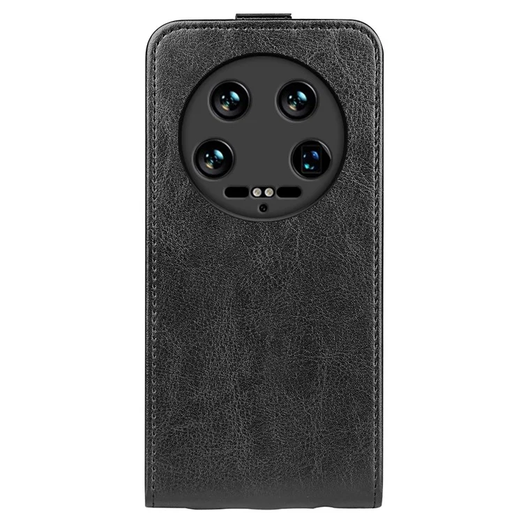 Per Xiaomi 14 Ultra Case PU Leather Protective Vertical Flip Phone Cover con Porta Carte - Nero