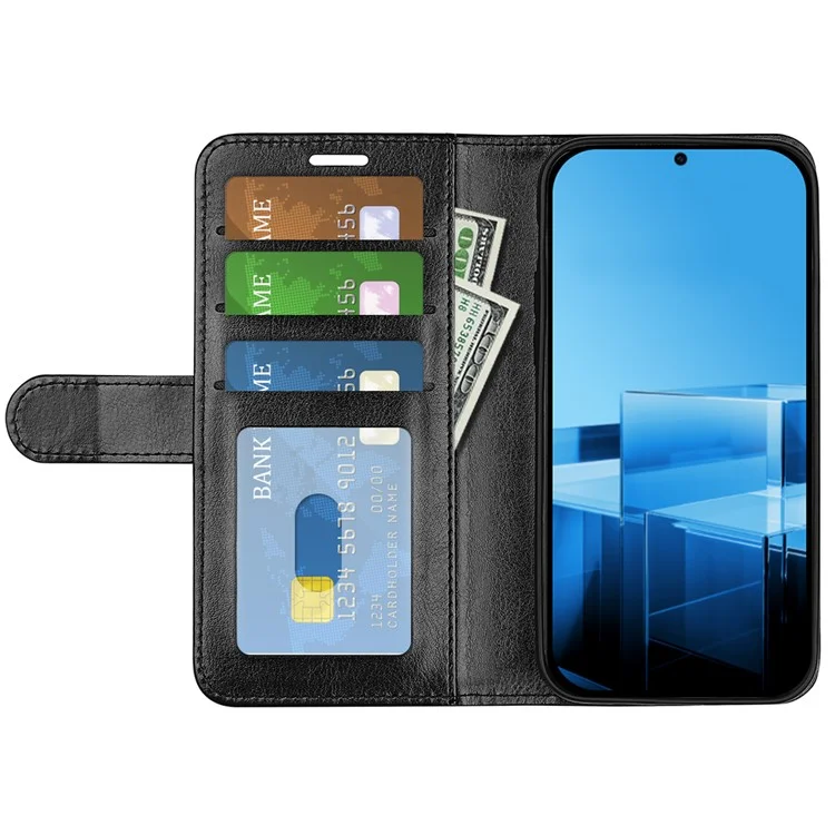 Для Asus Zenfone 11 Ultra 5G Чехол для телефона с текстурой сумасшедшей лошади из искусственной кожи PU + защитной прокладки из ТПУ - черный