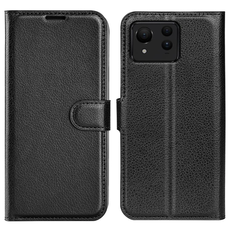 For Asus Zenfone 11 Ultra 5G Case Litchi Texture Card Holder Phone Protective Cover - Black