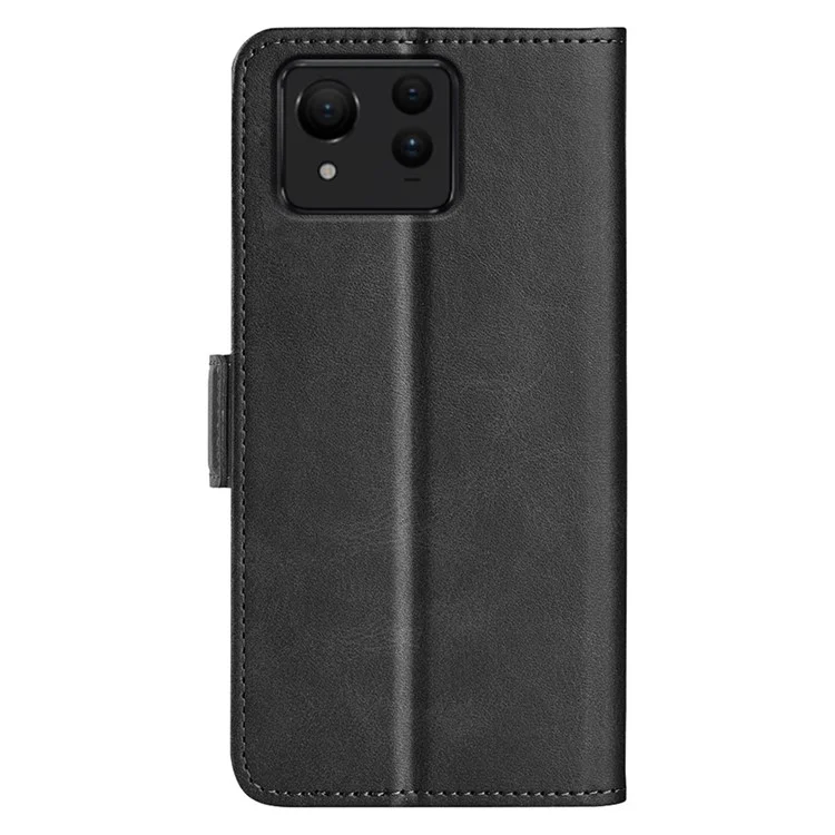 Кожаный чехол-бумажник с подставкой для Asus Zenfone 11 Ultra 5G - черный