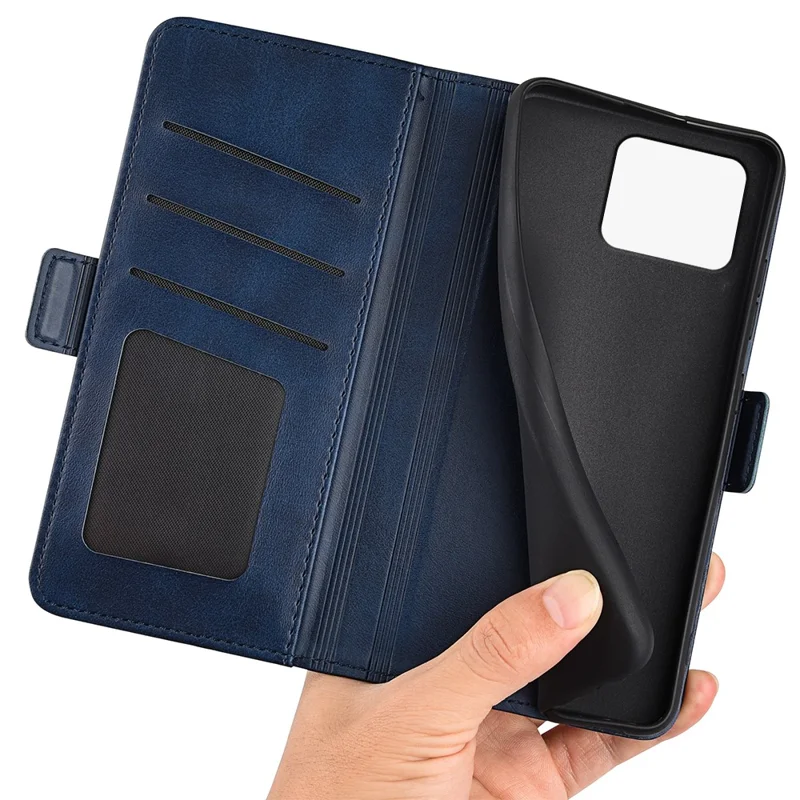 For Asus Zenfone 11 Ultra 5G Leather Case Wallet Stand Protective Phone Cover - Blue