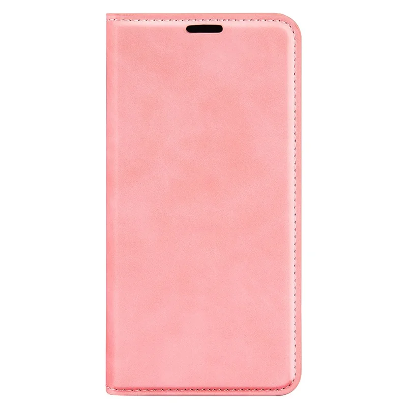 For Google Pixel 9 / Pixel 9 Pro Leather Case Skin-Touch Magnetic Closing Phone Cover - Pink