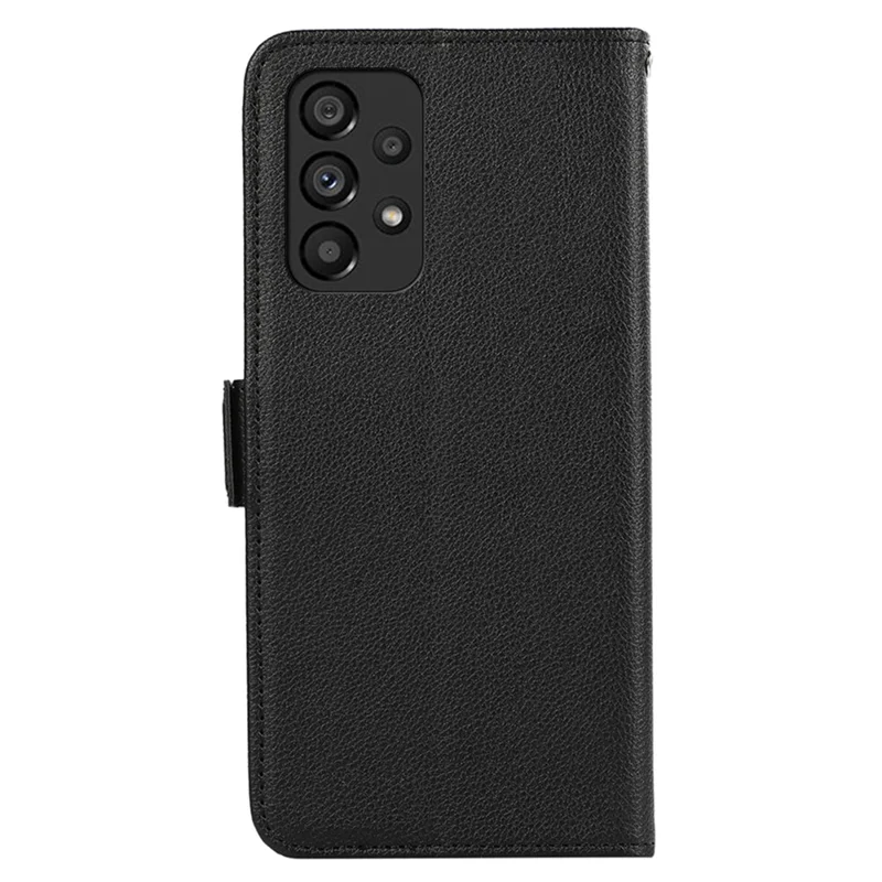 ABEEL لجهاز Samsung Galaxy A53 5G غطاء جراب من جلد PU بملمس الليمون الشائك مع حماية من التتبع عبر RFID وغطاء قابل للطي مع حامل - أسود