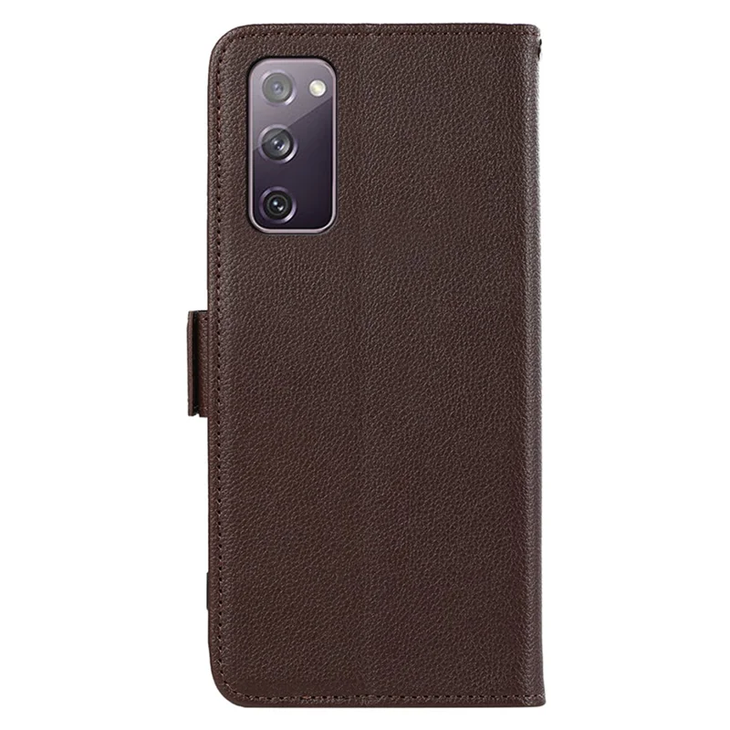 ABEEL For Samsung Galaxy S20 FE 4G / FE 5G / S20 Lite / S20 FE 2022 Case RFID Blocking Leather Phone Case - Brown