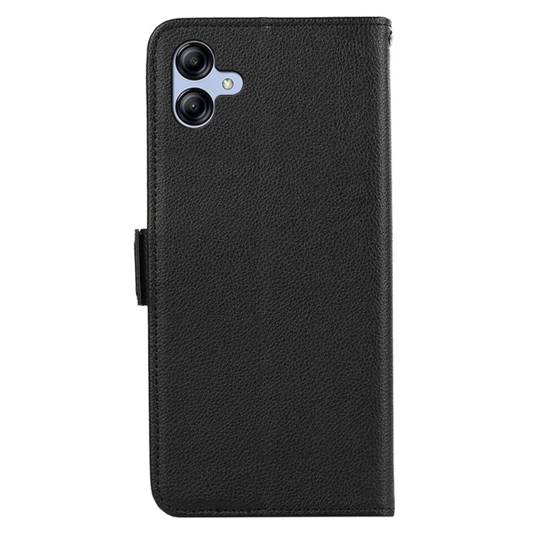 ABEEL For Samsung Galaxy A04 4G (164.4 x 76.3 x 9.1 mm) RFID Blocking Wallet Shell Phone Cover PU Leather Case - Black