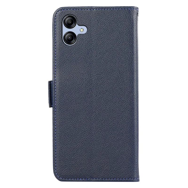 ABEEL For Samsung Galaxy A04 4G (164.4 x 76.3 x 9.1 mm) RFID Blocking Wallet Shell Phone Cover PU Leather Case - Blue