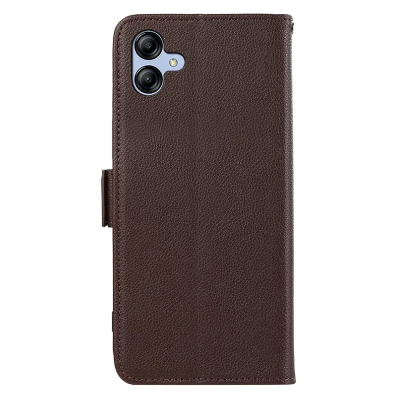 ABEEL Für Samsung Galaxy A04 4G (164,4 x 76,3 x 9,1 mm) RFID-blockierendes Portemonnaie-Schalen-Handyhülle aus PU-Leder - Braun