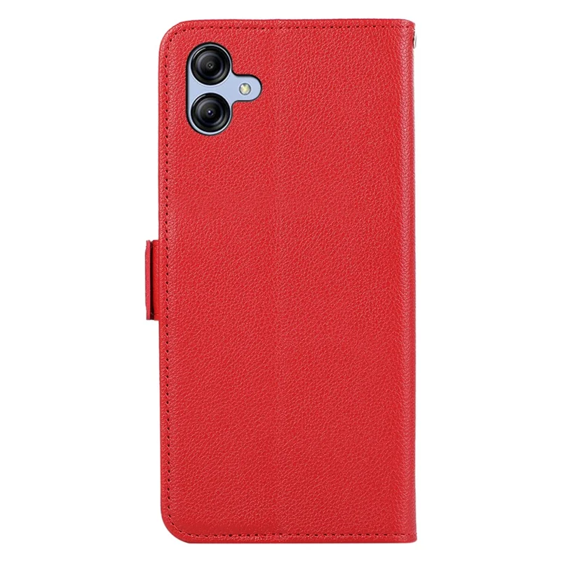 ABEEL For Samsung Galaxy A04 4G (164.4 x 76.3 x 9.1 mm) RFID Blocking Wallet Shell Phone Cover PU Leather Case - Red