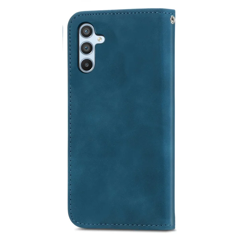 For Samsung Galaxy A54 5G Case Skin-touch Leather Magnetic Adsorption Flip Phone Cover - Dark Blue