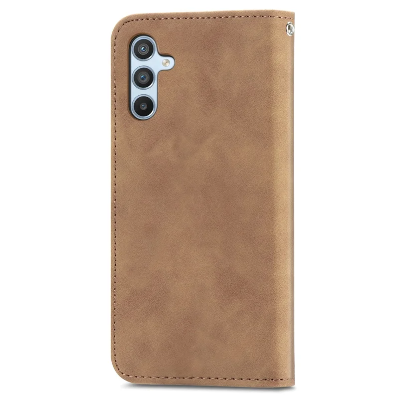 For Samsung Galaxy A54 5G Case Skin-touch Leather Magnetic Adsorption Flip Phone Cover - Brown